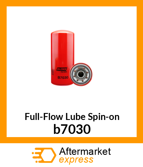 Spare part b7030 + Full-Flow Lube Spin-on