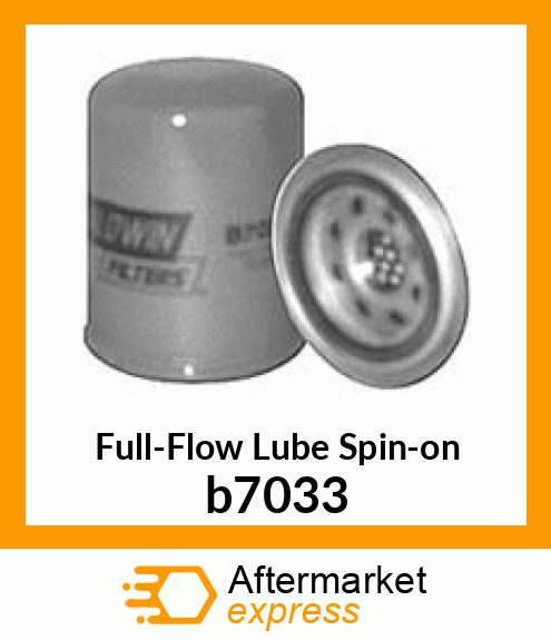 Spare part b7033 + Full-Flow Lube Spin-on