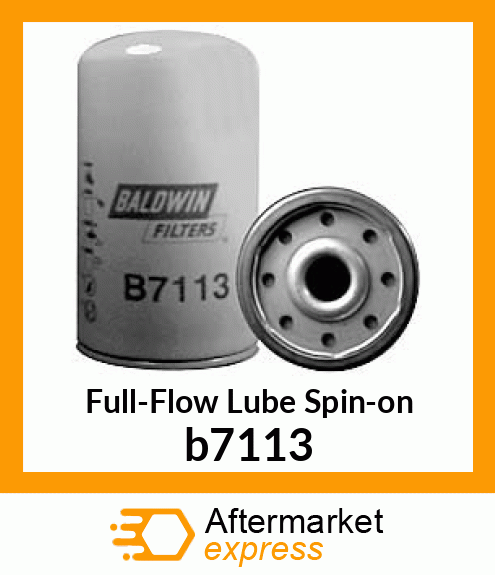 Spare part b7113 + Full-Flow Lube Spin-on