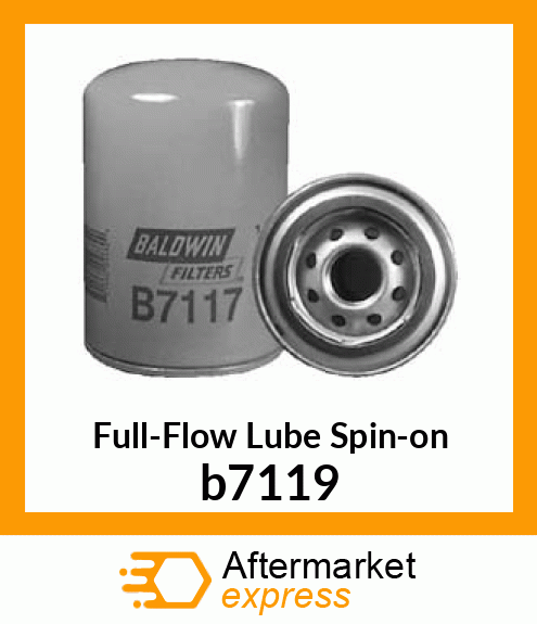 Spare part b7119 + Full-Flow Lube Spin-on