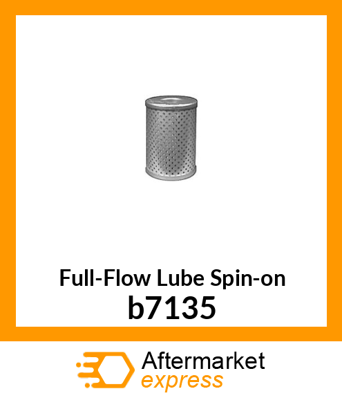 Spare part b7135 + Full-Flow Lube Spin-on