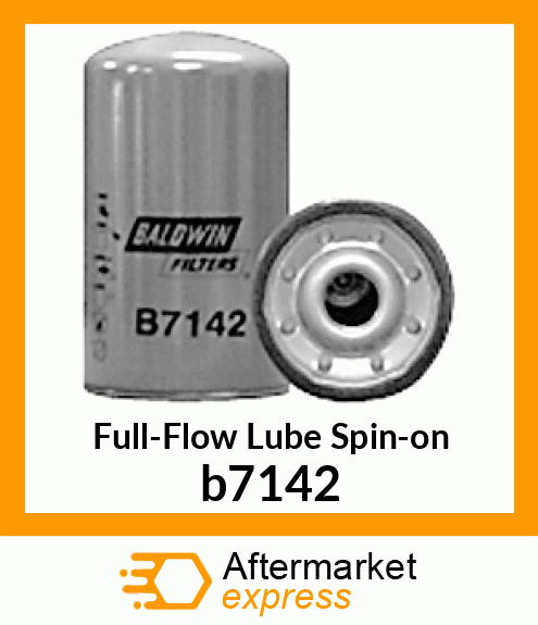 Spare part b7142 + Full-Flow Lube Spin-on