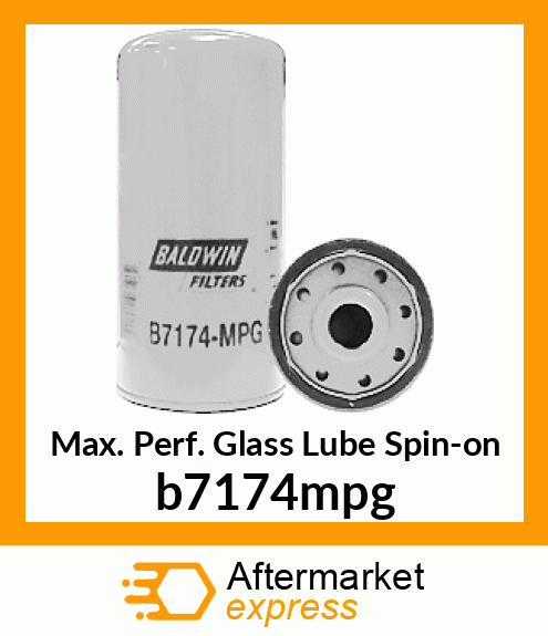 Max. Perf. Glass Lube Spin-on b7174mpg