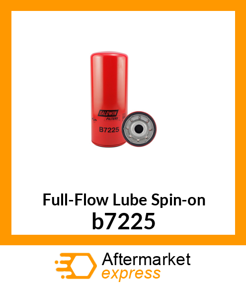 Spare part b7225 + Full-Flow Lube Spin-on