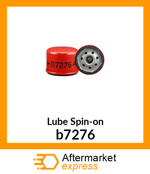 Spare part B7276 + Lube Spin-on