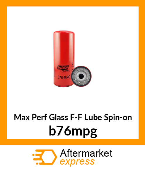 Max Perf Glass F-F Lube Spin-on b76mpg
