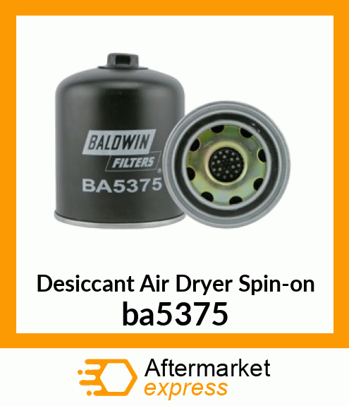 Spare part ba5375 + Desiccant Air Dryer Spin-on