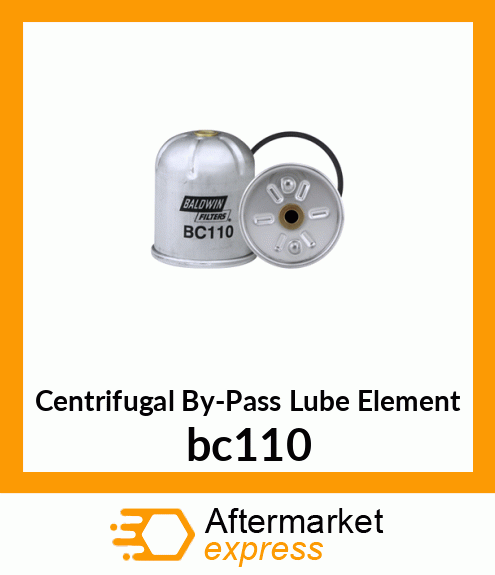 Spare part bc110 + Centrifugal By-Pass Lube Element