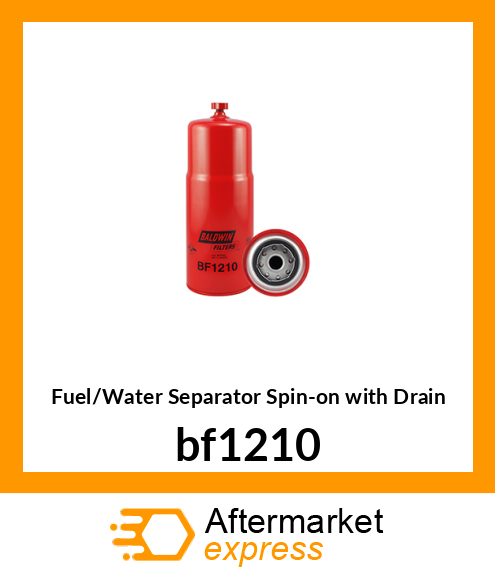 Fuel/Water Separator Spin-on with Drain bf1210