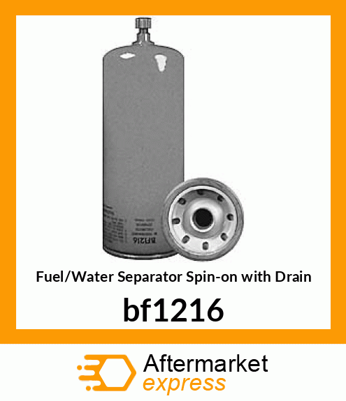Fuel/Water Separator Spin-on with Drain bf1216
