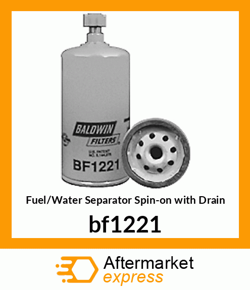 Fuel/Water Separator Spin-on with Drain bf1221