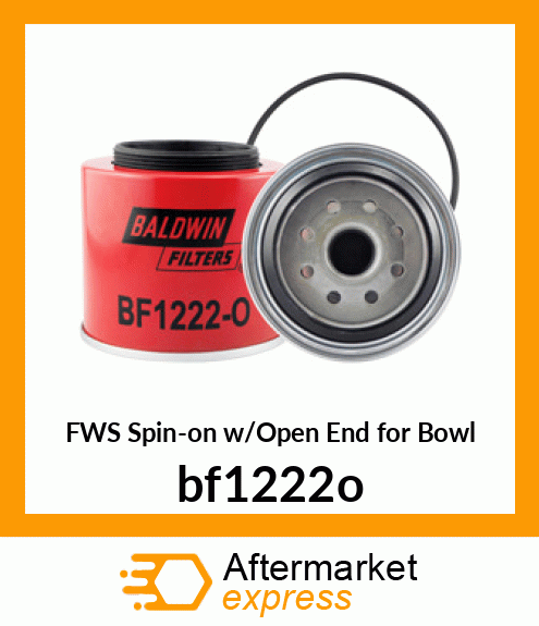 Spare part BF1222-O + FWS Spin-on w/Open End for Bowl