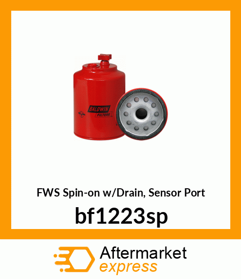FWS Spin-on w/Drain, Sensor Port bf1223sp