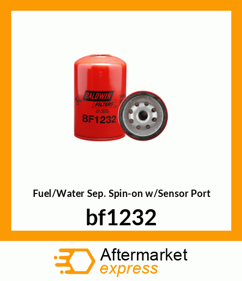 Fuel/Water Sep. Spin-on w/Sensor Port bf1232