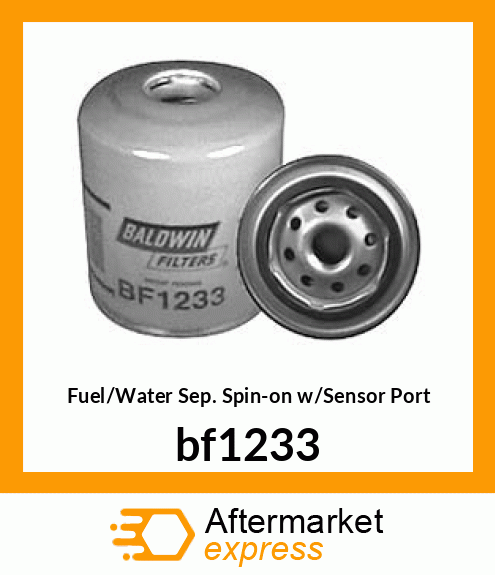 Fuel/Water Sep. Spin-on w/Sensor Port bf1233