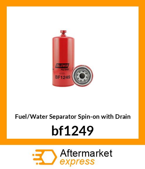 Fuel/Water Separator Spin-on with Drain bf1249