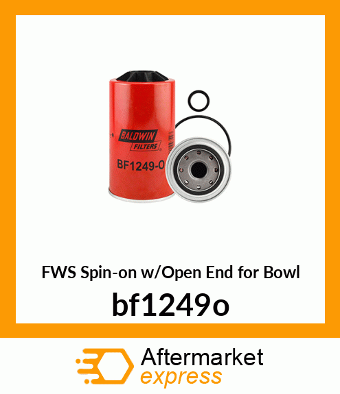 Spare part BF1249-O + FWS Spin-on w/Open End for Bowl