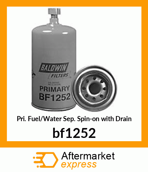 Pri. Fuel/Water Sep. Spin-on with Drain bf1252