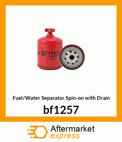 Fuel/Water Separator Spin-on with Drain bf1257