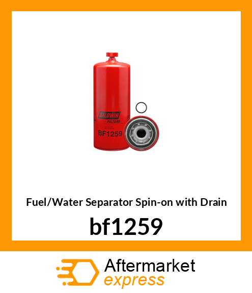 Fuel/Water Separator Spin-on with Drain bf1259