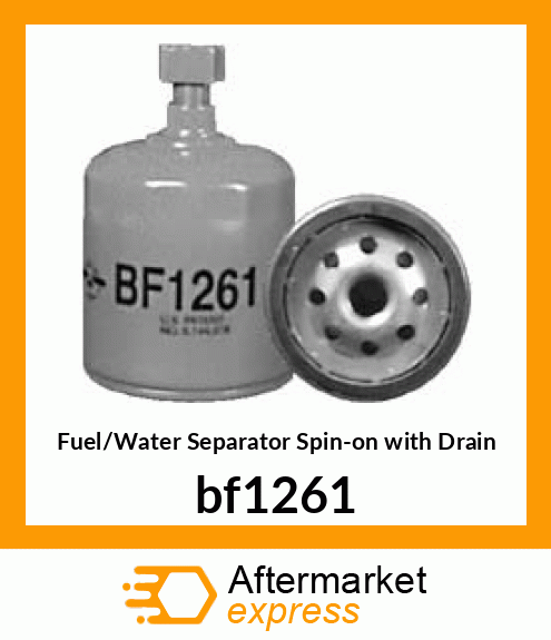 Spare part bf1261 + Fuel/Water Separator Spin-on with Drain