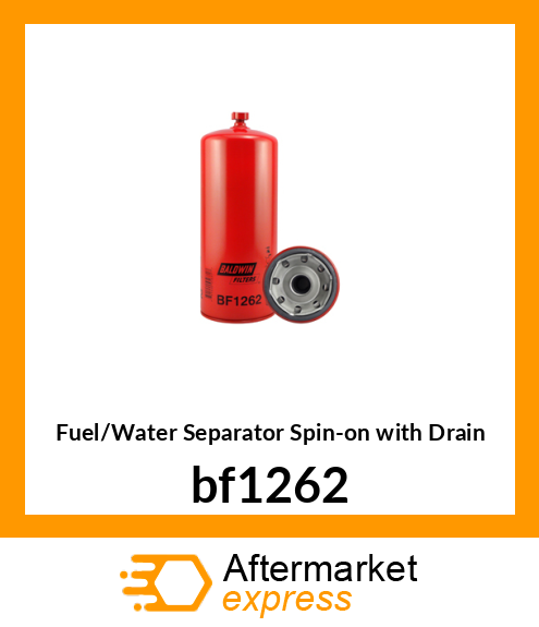 Fuel/Water Separator Spin-on with Drain bf1262