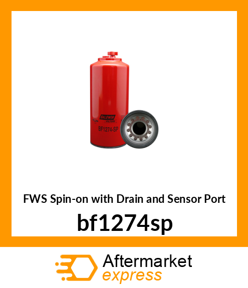FWS Spin-on with Drain and Sensor Port bf1274sp