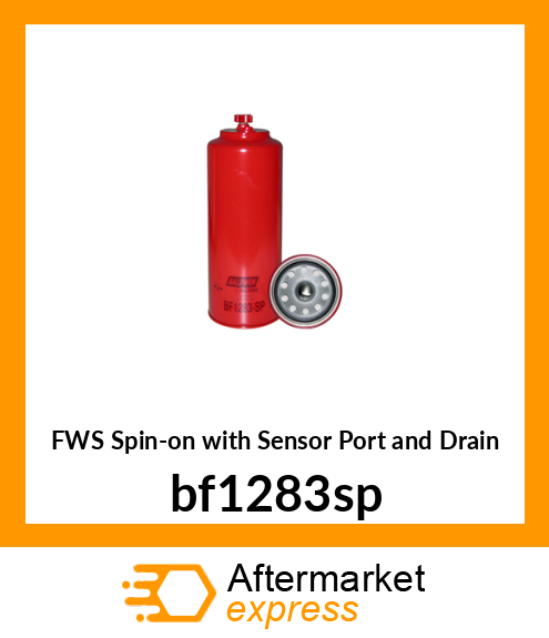 Spare part BF1283-SP + FWS Spin-on with Sensor Port and Drain