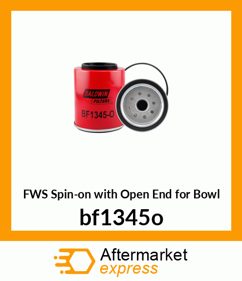 Spare part BF1345-O + FWS Spin-on with Open End for Bowl