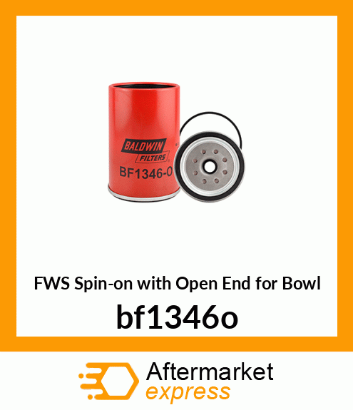 Spare part BF1346-O + FWS Spin-on with Open End for Bowl