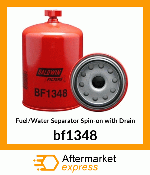 Fuel/Water Separator Spin-on with Drain bf1348