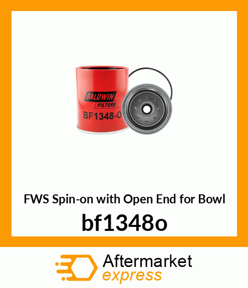 Spare part BF1348-O + FWS Spin-on with Open End for Bowl