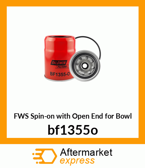 FWS Spin-on with Open End for Bowl BF1355-O