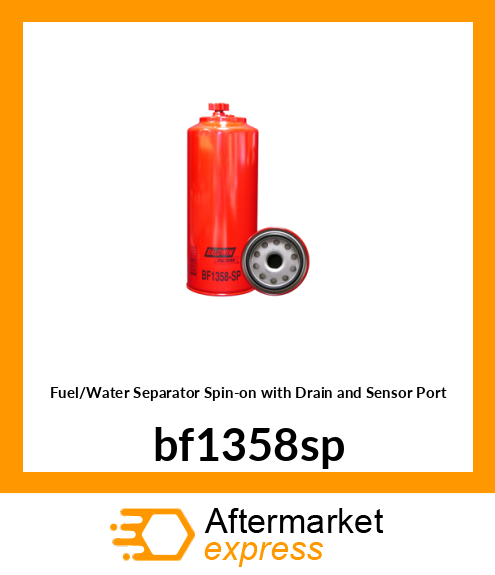 Fuel/Water Separator Spin-on with Drain and Sensor Port bf1358sp