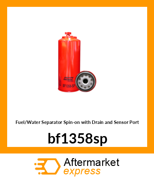 Spare part BF1358-SP + Fuel/Water Separator Spin-on with Drain and Sensor Port