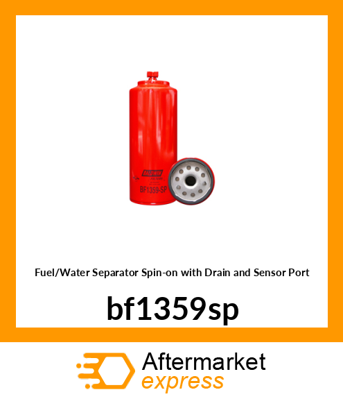 Fuel/Water Separator Spin-on with Drain and Sensor Port bf1359sp