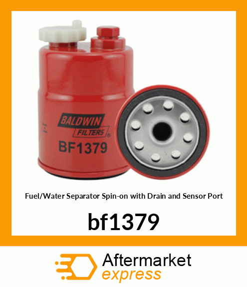 Spare part BF1379 + Fuel/Water Separator Spin-on with Drain and Sensor Port