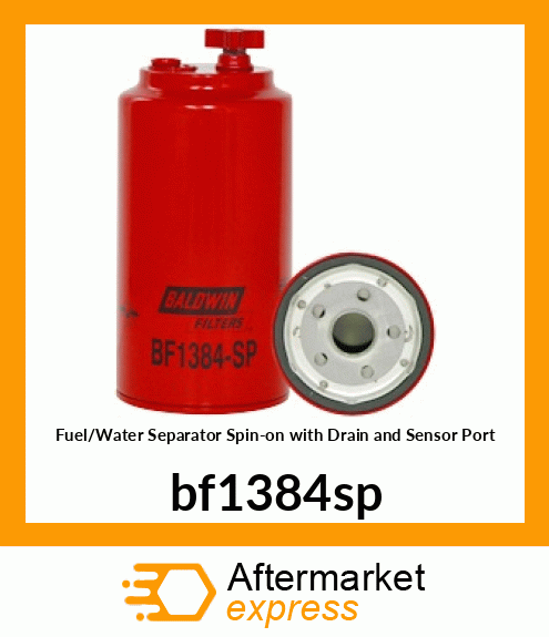 Fuel/Water Separator Spin-on with Drain and Sensor Port bf1384sp