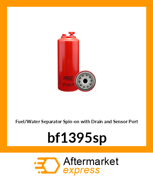 Fuel/Water Separator Spin-on with Drain and Sensor Port bf1395sp