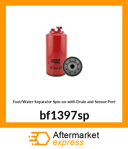 Fuel/Water Separator Spin-on with Drain and Sensor Port bf1397sp