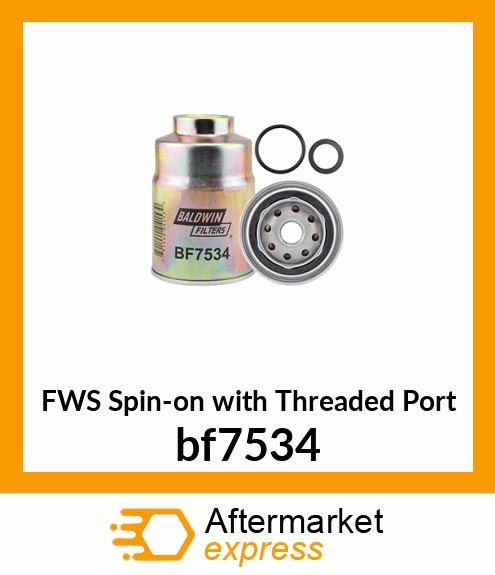 Spare part bf7534 + FWS Spin-on with Threaded Port