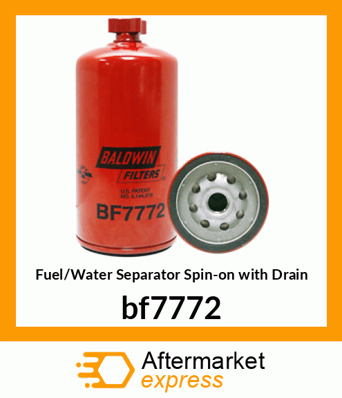 Fuel/Water Separator Spin-on with Drain bf7772