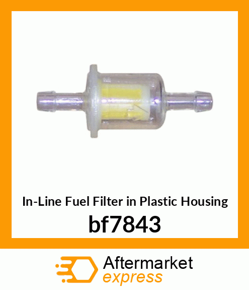 In-Line Fuel Filter in Plastic Housing bf7843