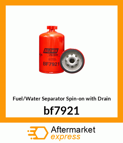 Fuel/Water Separator Spin-on with Drain bf7921