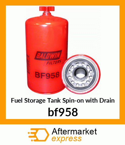 Fuel Storage Tank Spin-on with Drain bf958