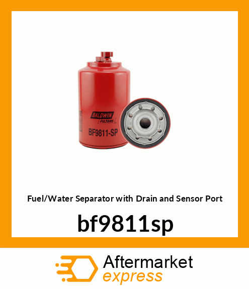 Fuel/Water Separator with Drain and Sensor Port bf9811sp
