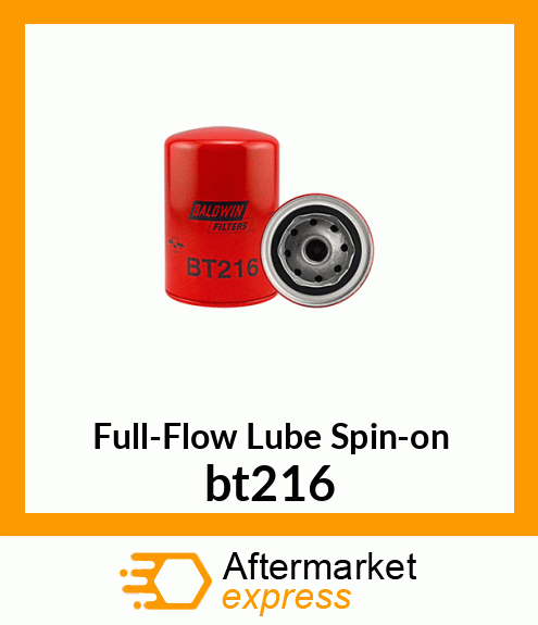Full-Flow Lube Spin-on bt216