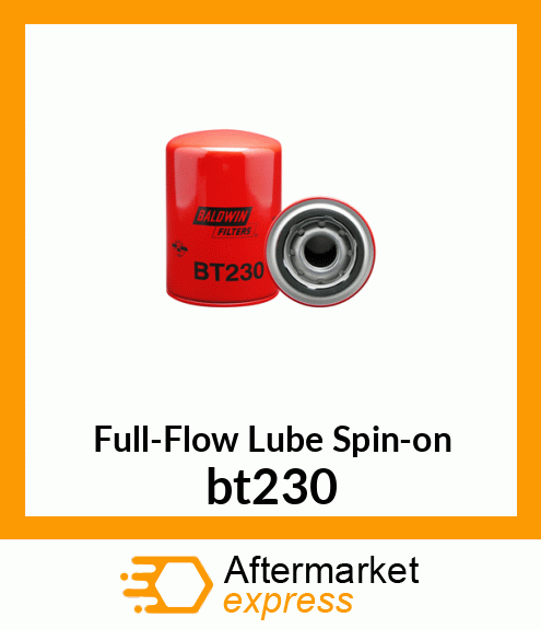 Full-Flow Lube Spin-on bt230