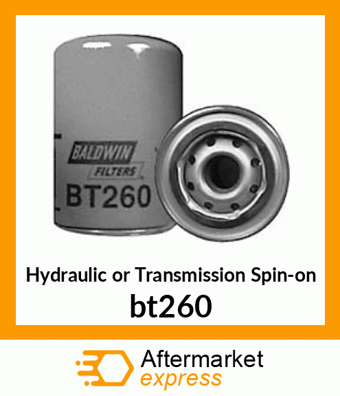 Hydraulic or Transmission Spin-on bt260