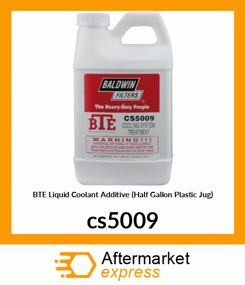 BTE Liquid Coolant Additive (Half Gallon Plastic Jug) cs5009